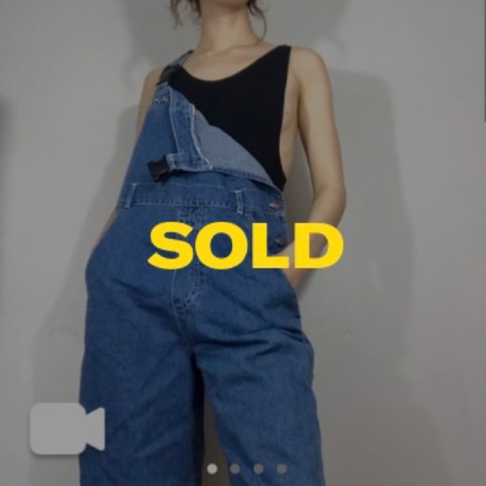 SOLD! Overalls ~ cow print lining & safety buckles